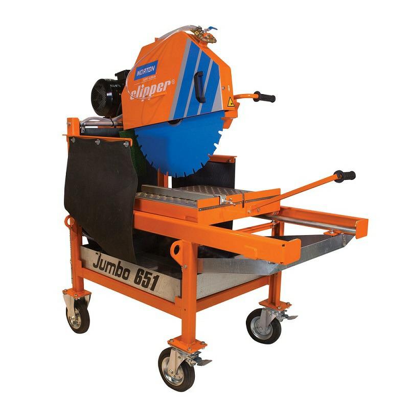 Norton 70184608652 - Cortadora de mesa para obra Clipper Jumbo 651 6.75.3, 400 V, 5,5 kW, disco 650 x 25,4 mm