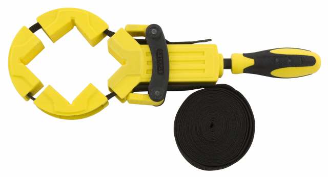 STANLEY 0-83-100 - Tensor de Cinta Bailey 4,5m, Suministrado con correa de nylon reforzada, Empuñadura de dos componentes para mayor comodidad