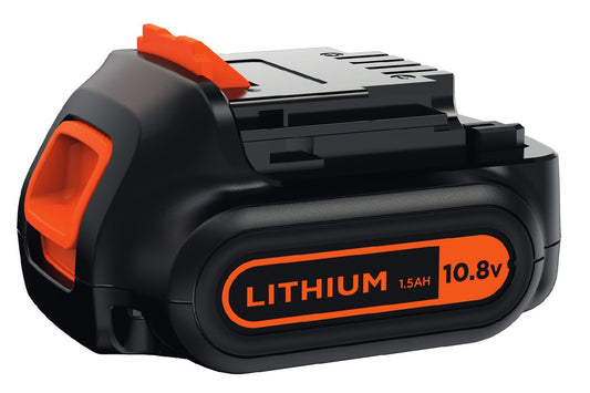 Black+Decker Batería de Litio Tipo Carril 10.8V 1.5Ah, Compatible con Herramientas 10.8V, compacta y Ligera, para Modelos BDCD12 y BDCDD12, BL1512
