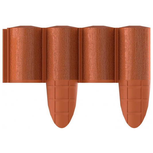 Cellfast 34-033 - Empalizada de jardín Eco 8,5 cm x 2,4 m, rojo ladrillo