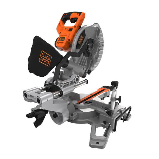 BLACK+DECKER BES701 - Sierra ingletadora telescópica 1600W, disco de 216 mm