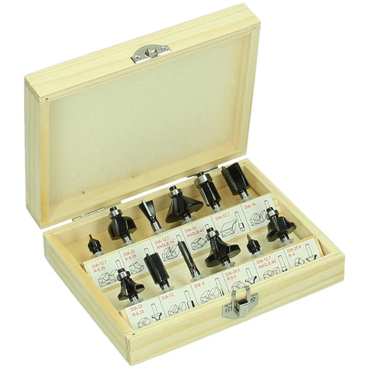 Hikoki 711016 - Juego de brocas de fresar de 6 mm 12 piezas