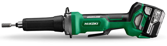 Hikoki GP18DBWGZ - Amoladora recta de batería GP18DB 18V, pinza 6 mm, 2x5,0 Ah, maletín