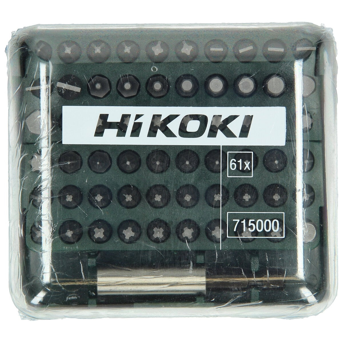 Hikoki 715000 - Caja de puntas 1/4", 61 piezas, 25 mm
