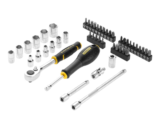Stanley FatMax FMMT98101-0 - Juego de vasos y accesorios 1/4" 48 piezas, modulo PRO-STACK