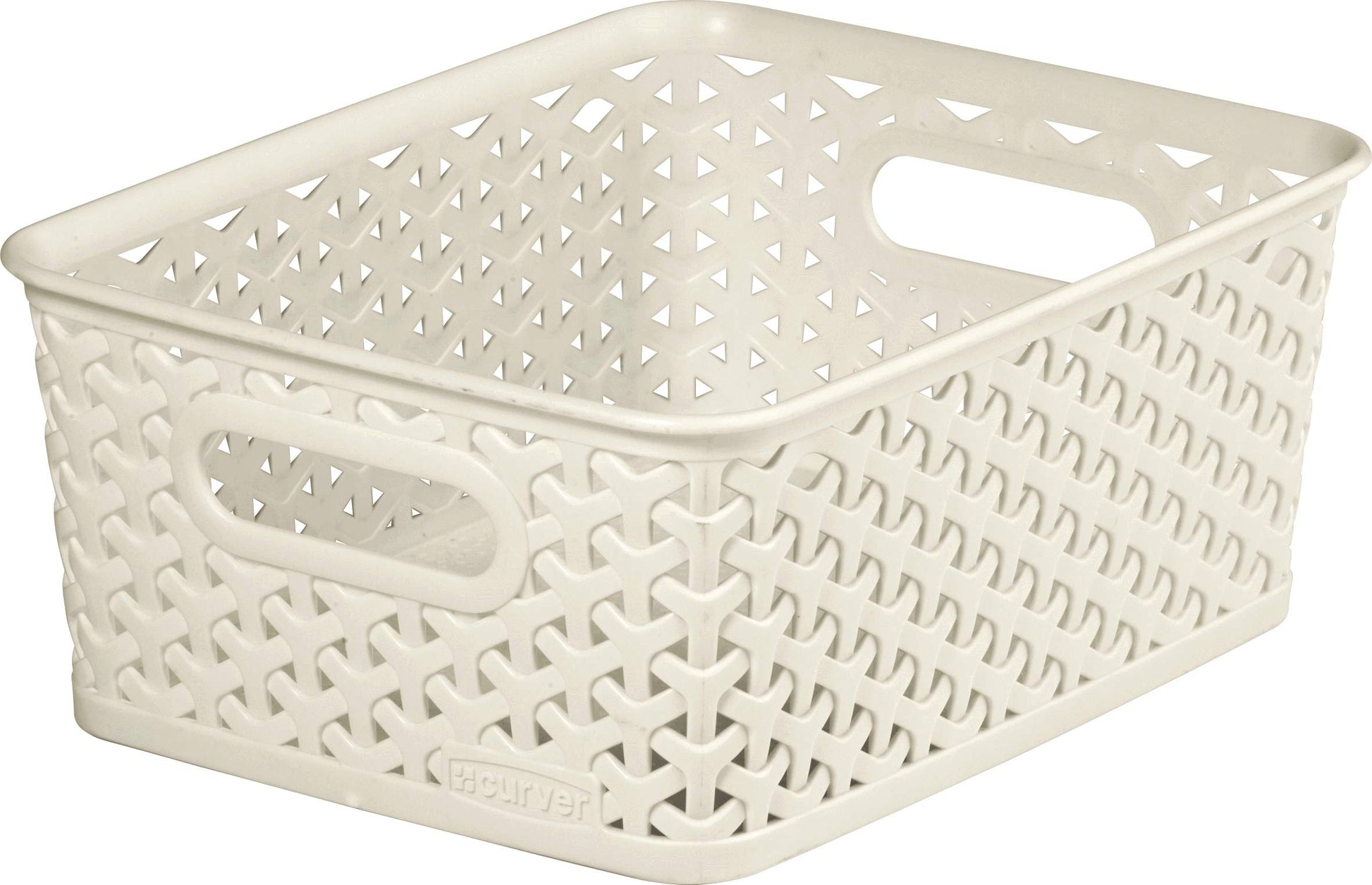 Keter 196859 - Cesta organizadora My Style S 4 L con asas efecto ratán crema