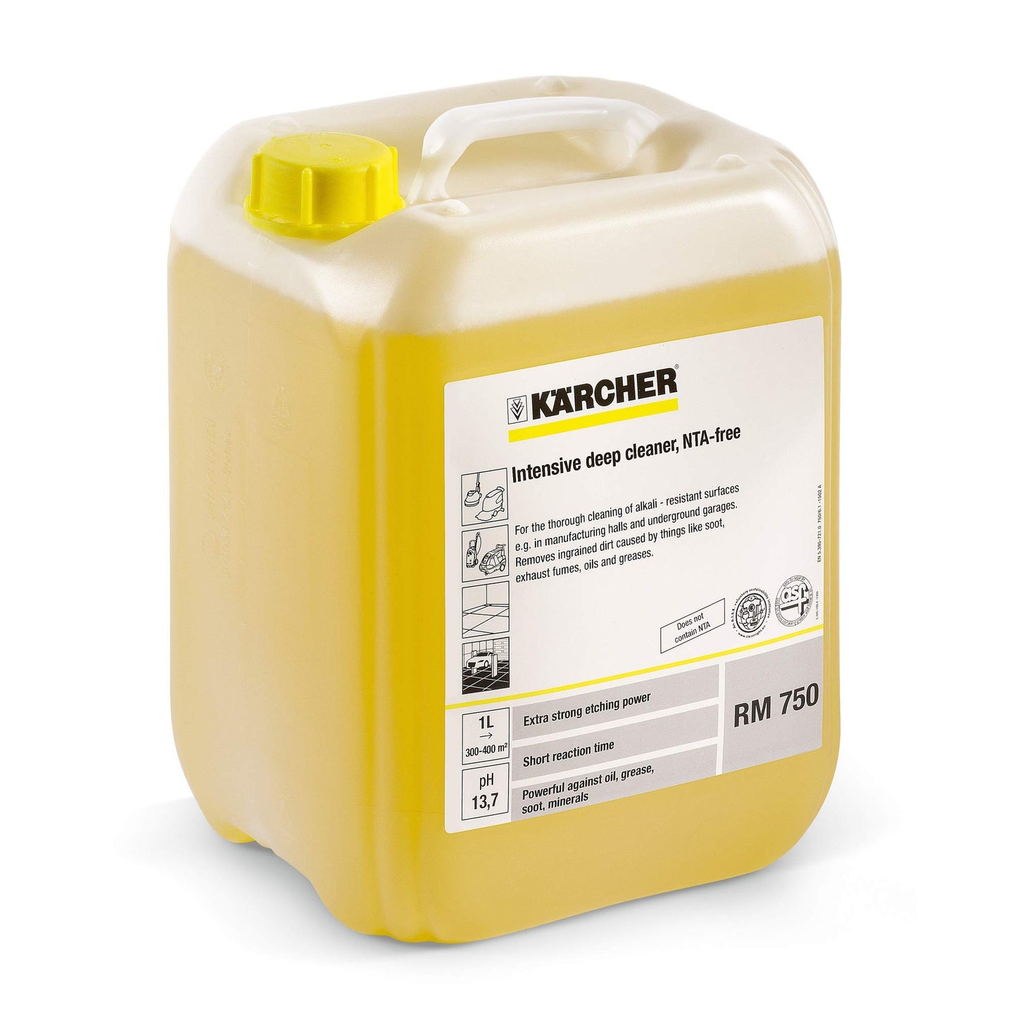 Kärcher 6.295-539.0 - Detergente intensivo RM 750 ASF sin NTA, garrafa de 10 l