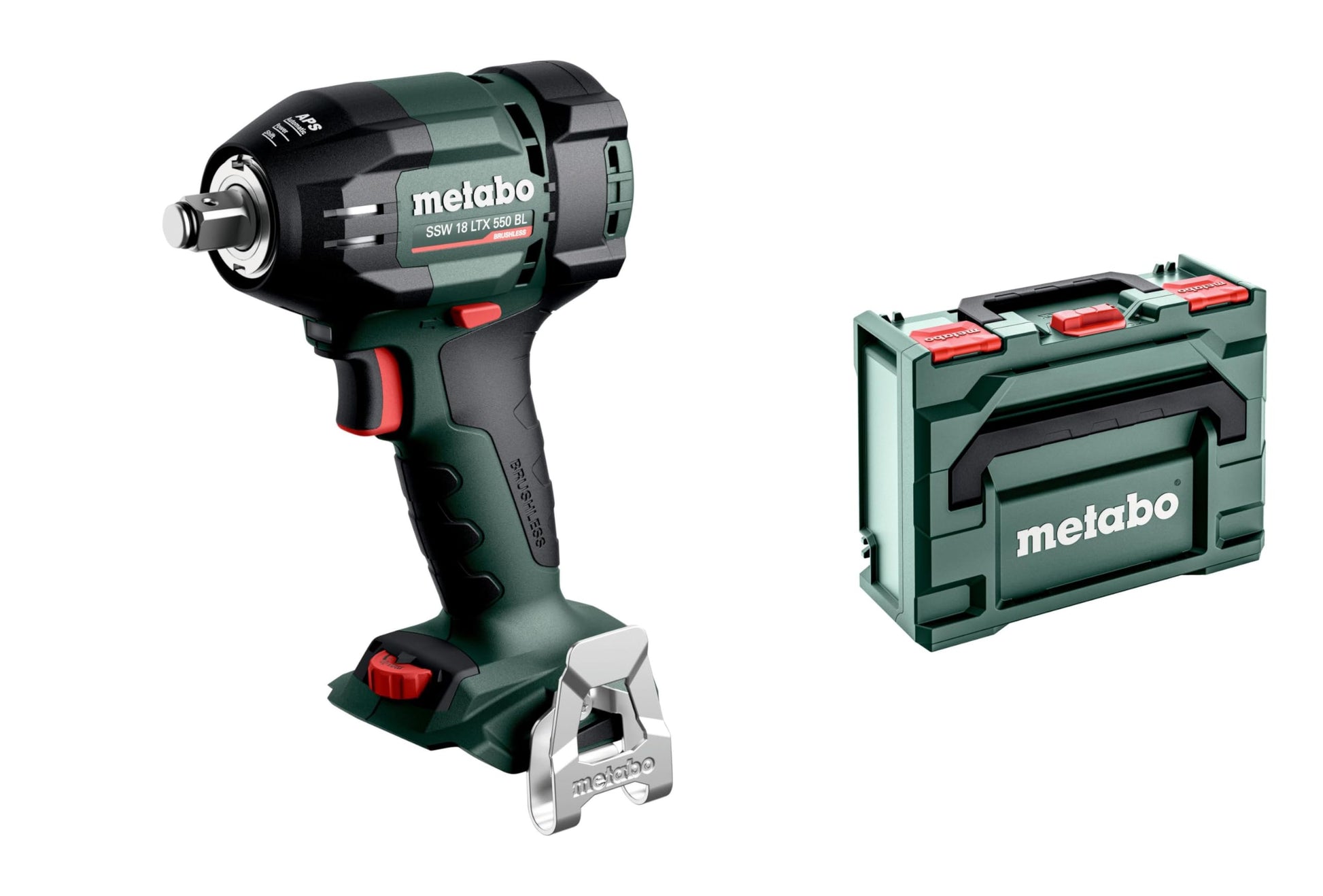 Metabo 602404840 - Llave de impacto de batería SSW 18 LTX 550 BL, 550 Nm, sin batería, metaBOX