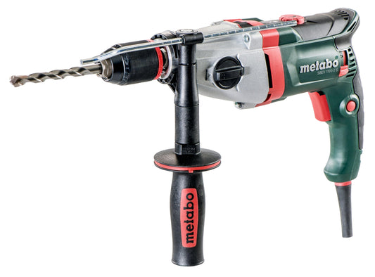 Metabo 600784500 - Taladro percutor SBEV 1100-2 S 1100 W, 2 velocidades, portabrocas rápido, maletín