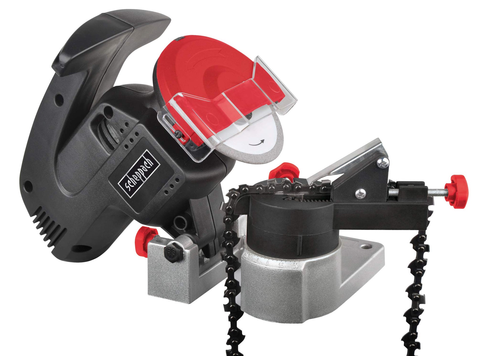 Scheppach 5903602901 - Afilador de cadenas KS1200, 220 W, Disco de 100 mm
