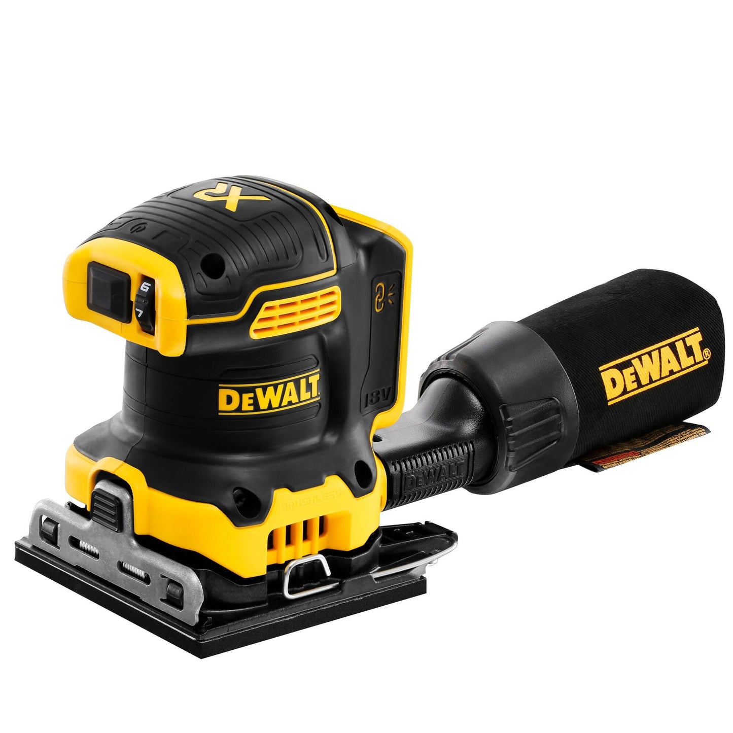 DeWalt DCW200N-XJ - Lijadora orbital 18V XR sin escobillas 1/4 de hoja (sin batería)
