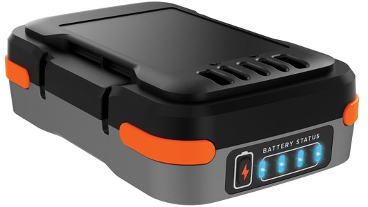 Black+Decker Batería USB 12V 1.5Ah Litio, Compatible con Herramientas 12V, Puertos USB y Micro-USB 2.4A, Carga Dispositivos móviles, Indicadores LED, diseño Compacto y Ligero, BDCB12B-XJ