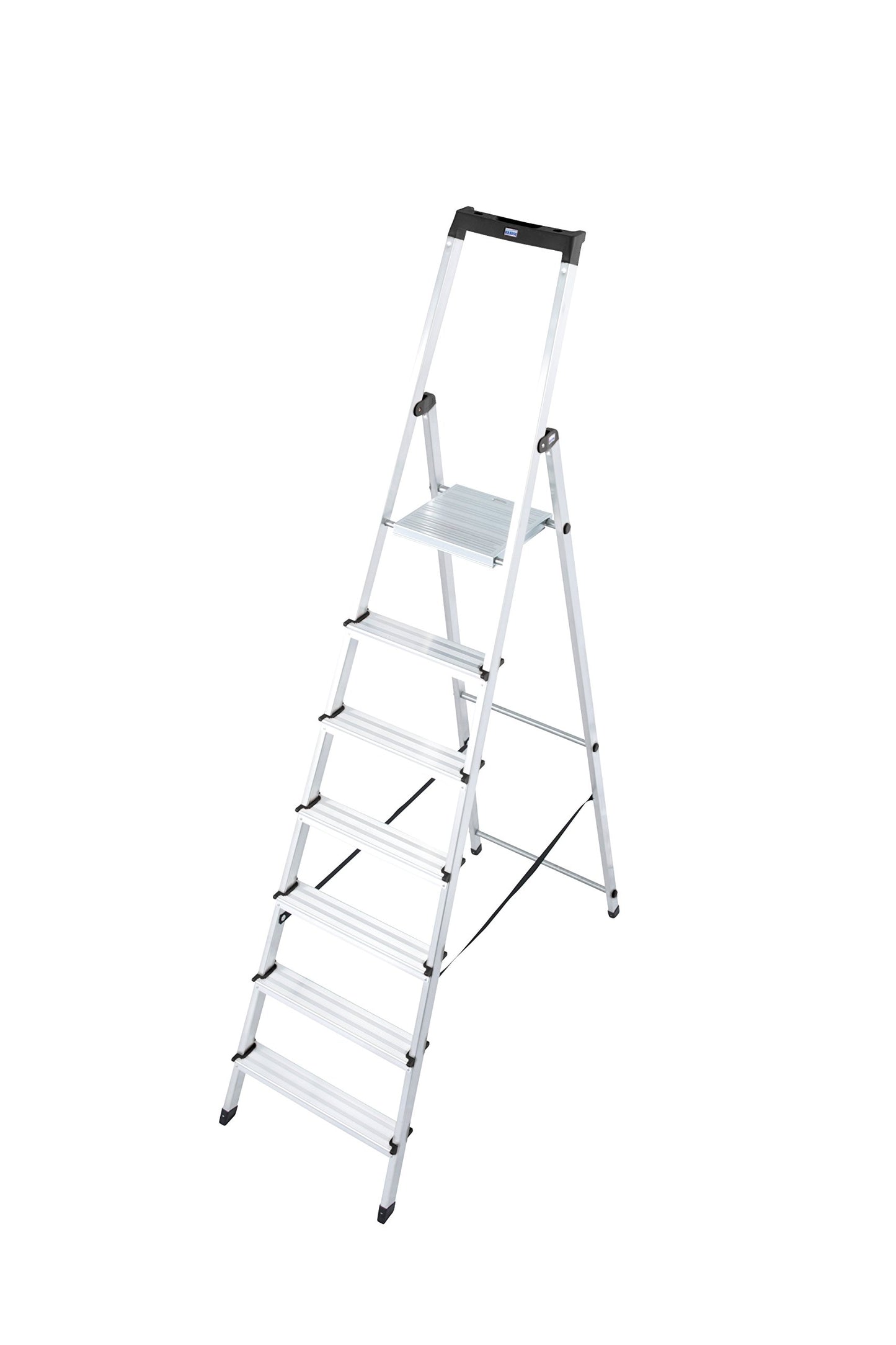 Krause 126252 - Escalera de tijera de aluminio Solidy, 7 peldaños, altura de trabajo 3,50 m