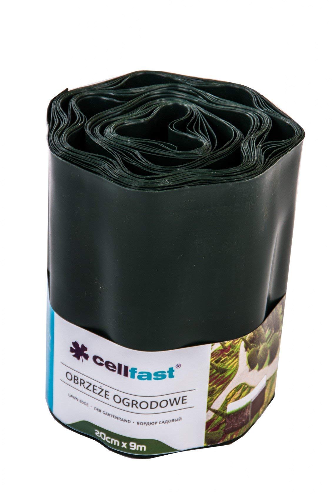 Cellfast 30-023H - Borde de césped 20 cm x 9 m, verde oscuro