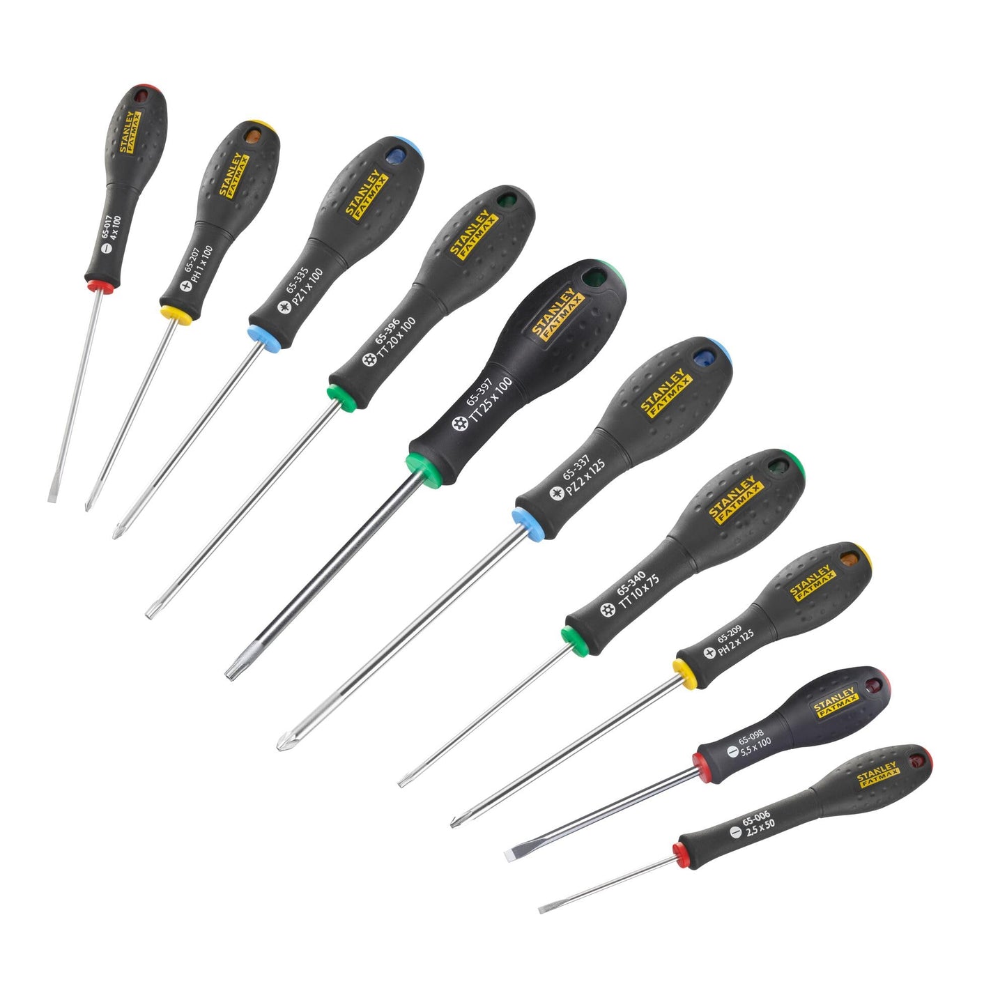 Jeu de 10 Tournevis - STANLEY FATMAX - FMHT0-62128 - Electricien + Mecanicien + Phillips + Pozidriv