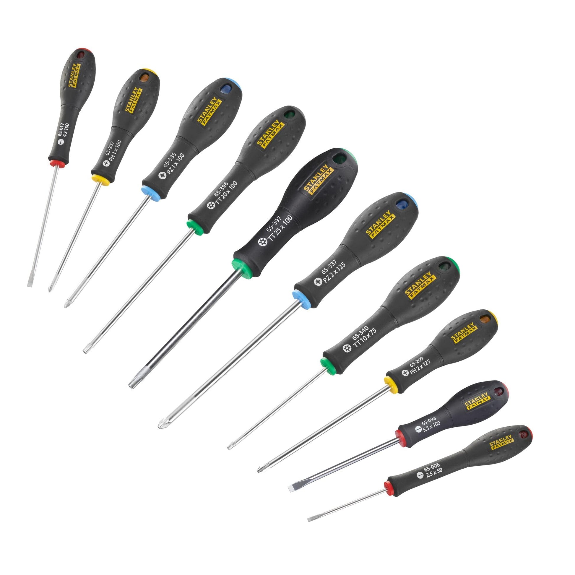 Jeu de 10 Tournevis - STANLEY FATMAX - FMHT0-62128 - Electricien + Mecanicien + Phillips + Pozidriv