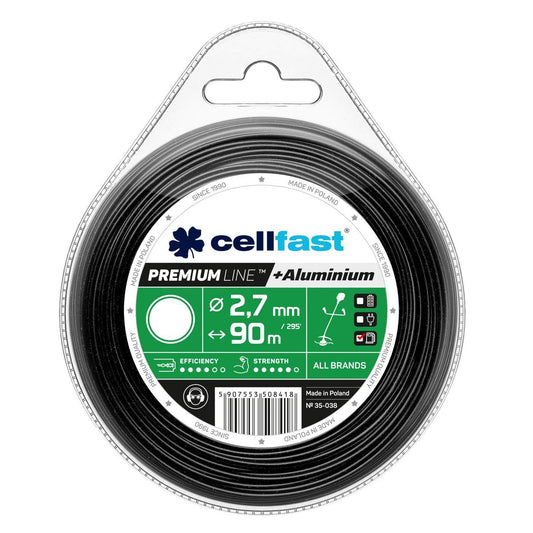 Cellfast 35-038 - Hilo de corte para desbrozadora Premium 2,7 mm, 90 m, redondo