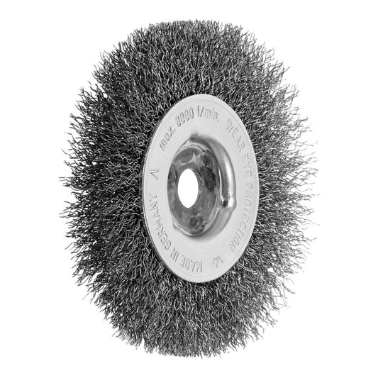 LessMann 320361 - Single segment brushes dia 100 mm width 12 mm tube 30 mm steel wire stainless ROF crimped 0,30 mm side plates dia 58 mm