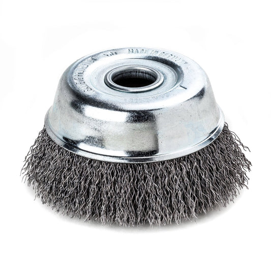 LessMann 424171 - Cup brushes dia  80 mm steel wire STA crimped 0,35 mm bore 22,2 mm