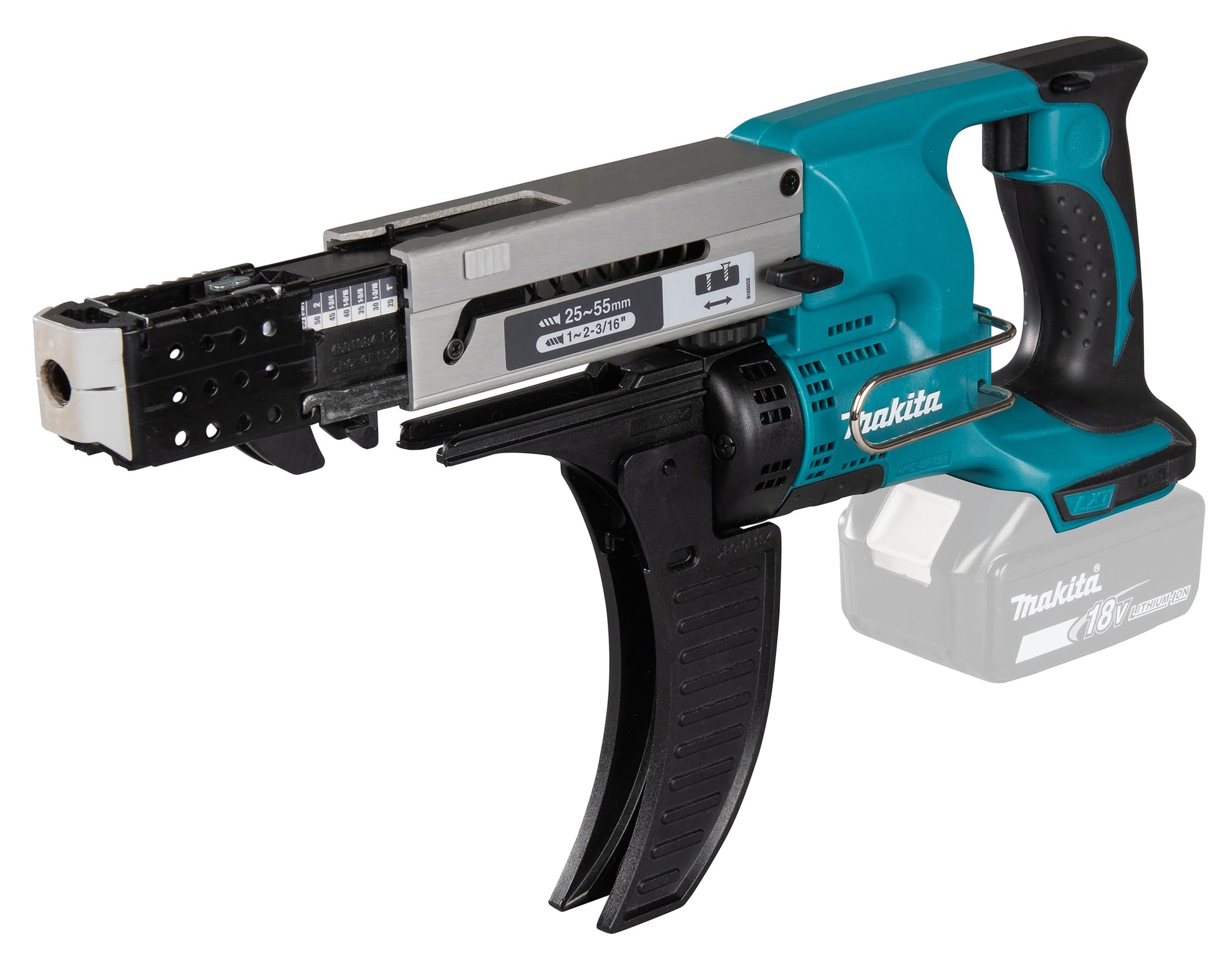 Makita DFR550Z - Atornillador autoalimentado Batería 1/4" 18V Solo cuerpo LXT