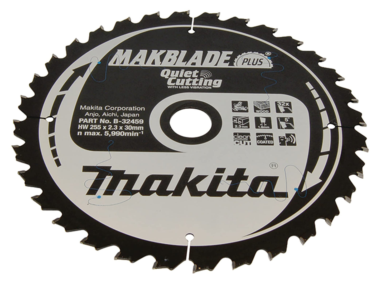 Makita B-32459 - Hoja de sierra circular MAKBLADE 255 x 30 x 32 Z