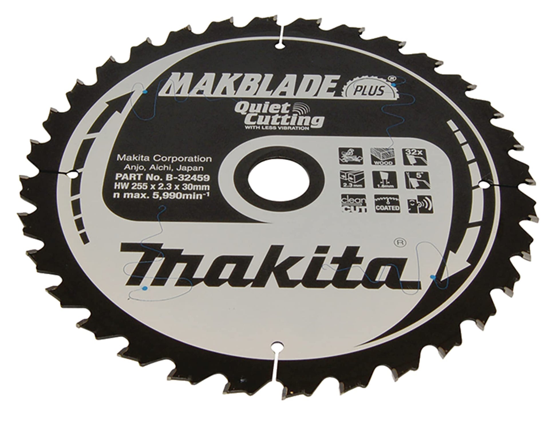 Makita B-32459 - Hoja de sierra circular MAKBLADE 255 x 30 x 32 Z