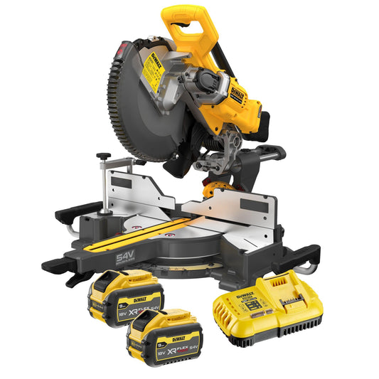 DeWALT - Sierra ingletadora inalámbrica DCS781X2 con disco de 305 mm de diámetro, gran capacidad de corte 54 V