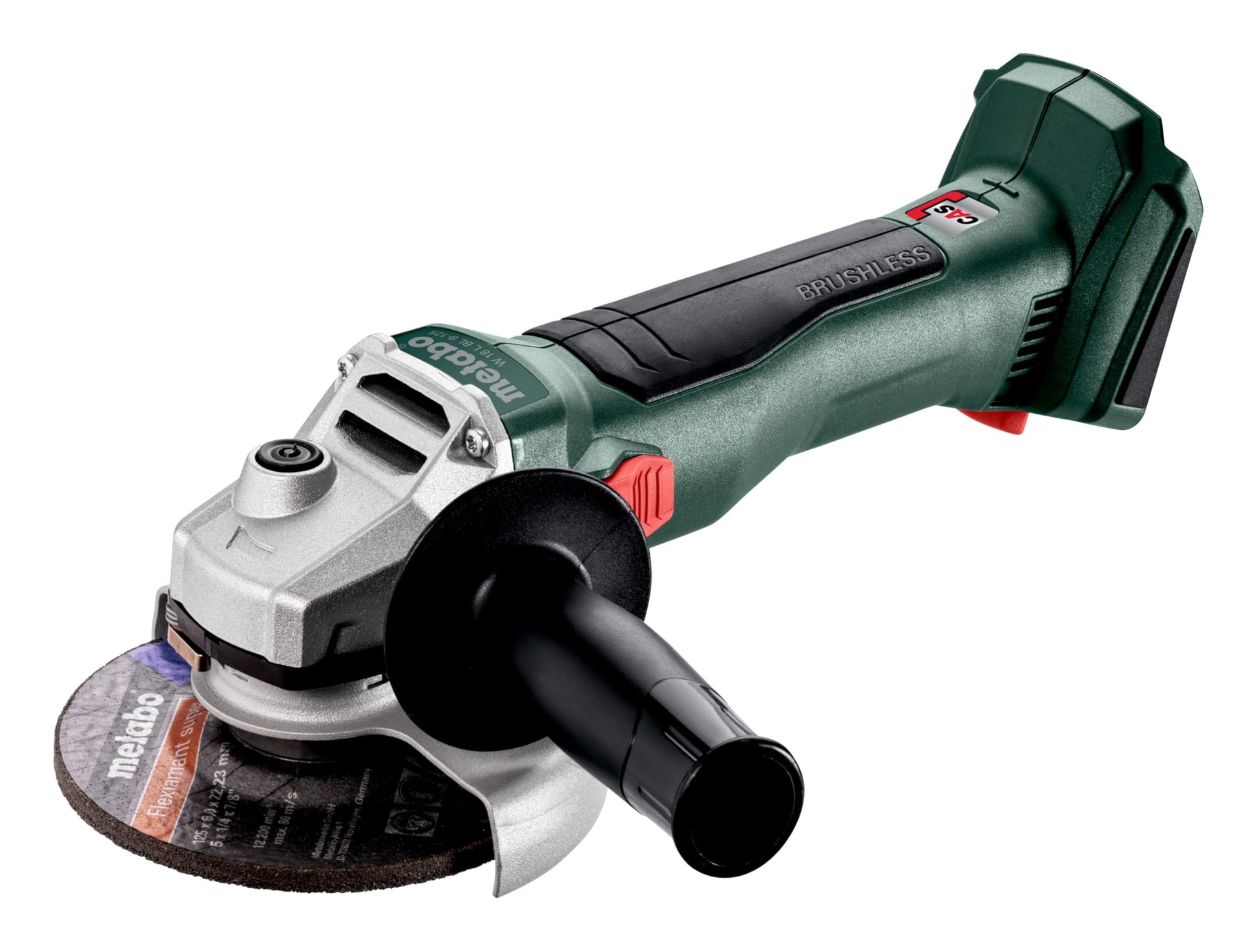 Metabo 602374850 - Amoladora angular de batería W 18 L BL 9-125, 125 mm, sin batería ni cargador
