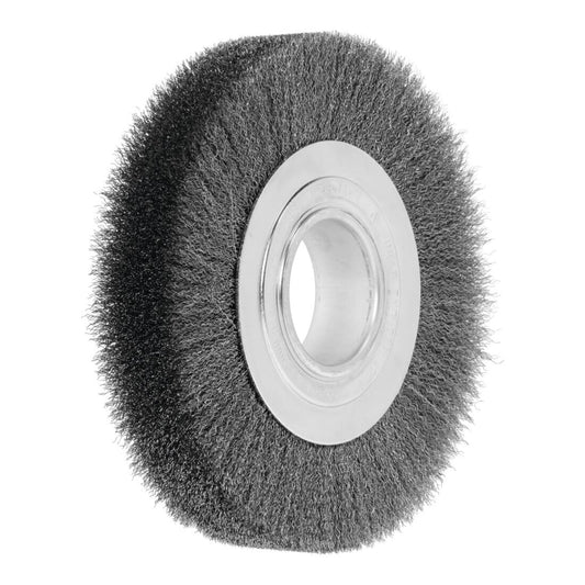 LessMann 355142 - Wheel brushes dia 178 mm width 23-26 mm tube 50 mm steel wire STA crimped 0,20 mm adaptors - set 3