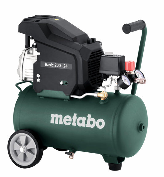 Metabo 601522000 - Compresor de pistón Basic 200-24, calderín 24 l, 8 bar, 1,2 kW