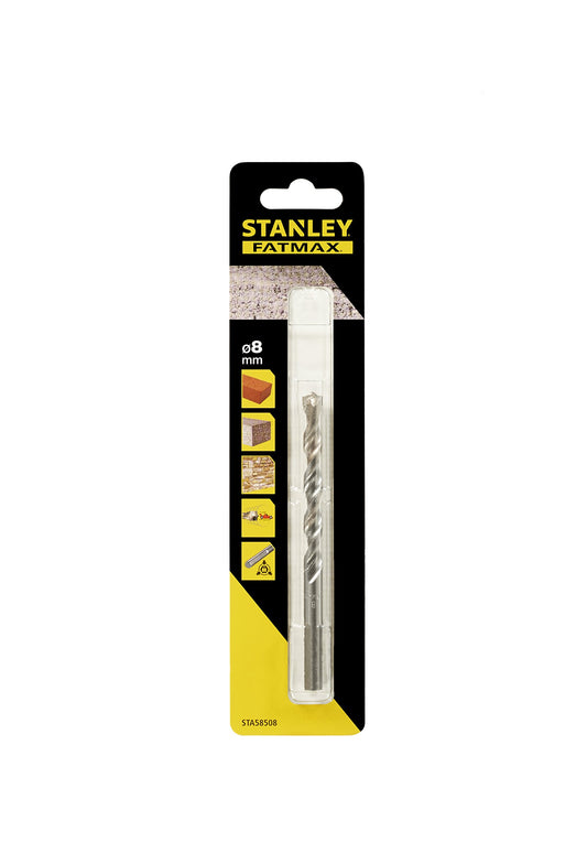 Stanley Accesorios Sta58508-Qz Brocas para Piedra con Vástago de 3 Cara 8 x 120 mm