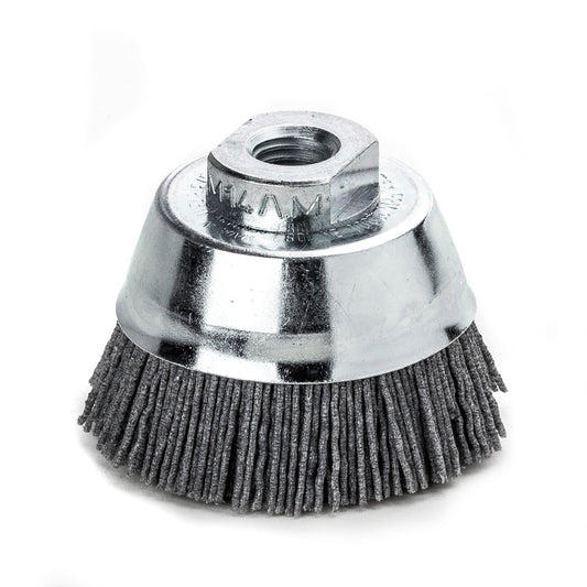 LessMann 421827 - Cup brushes dia  65 mm abrasive nylon SIC K 80 / 1,2 mm thread M 14