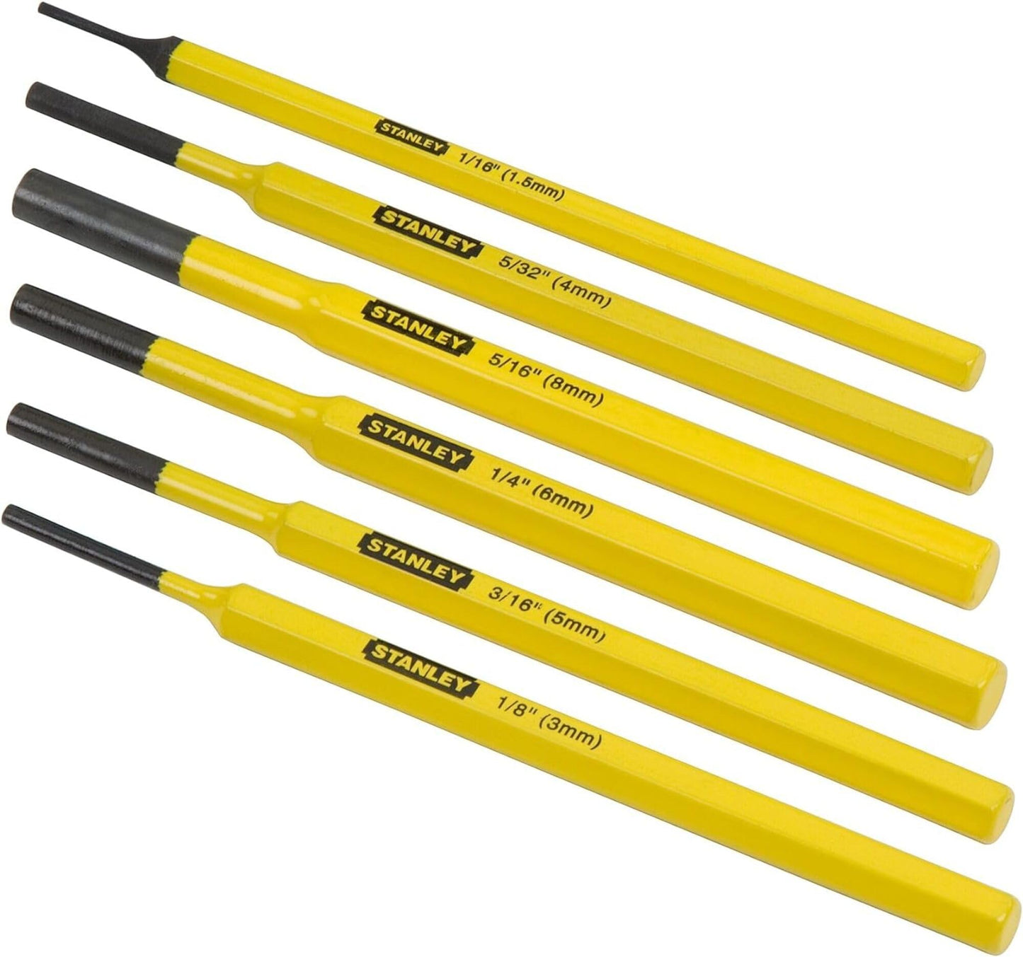 Stanley 4-18-226 - Juego de 6 botadores y punzones de 1,5 a 8 mm