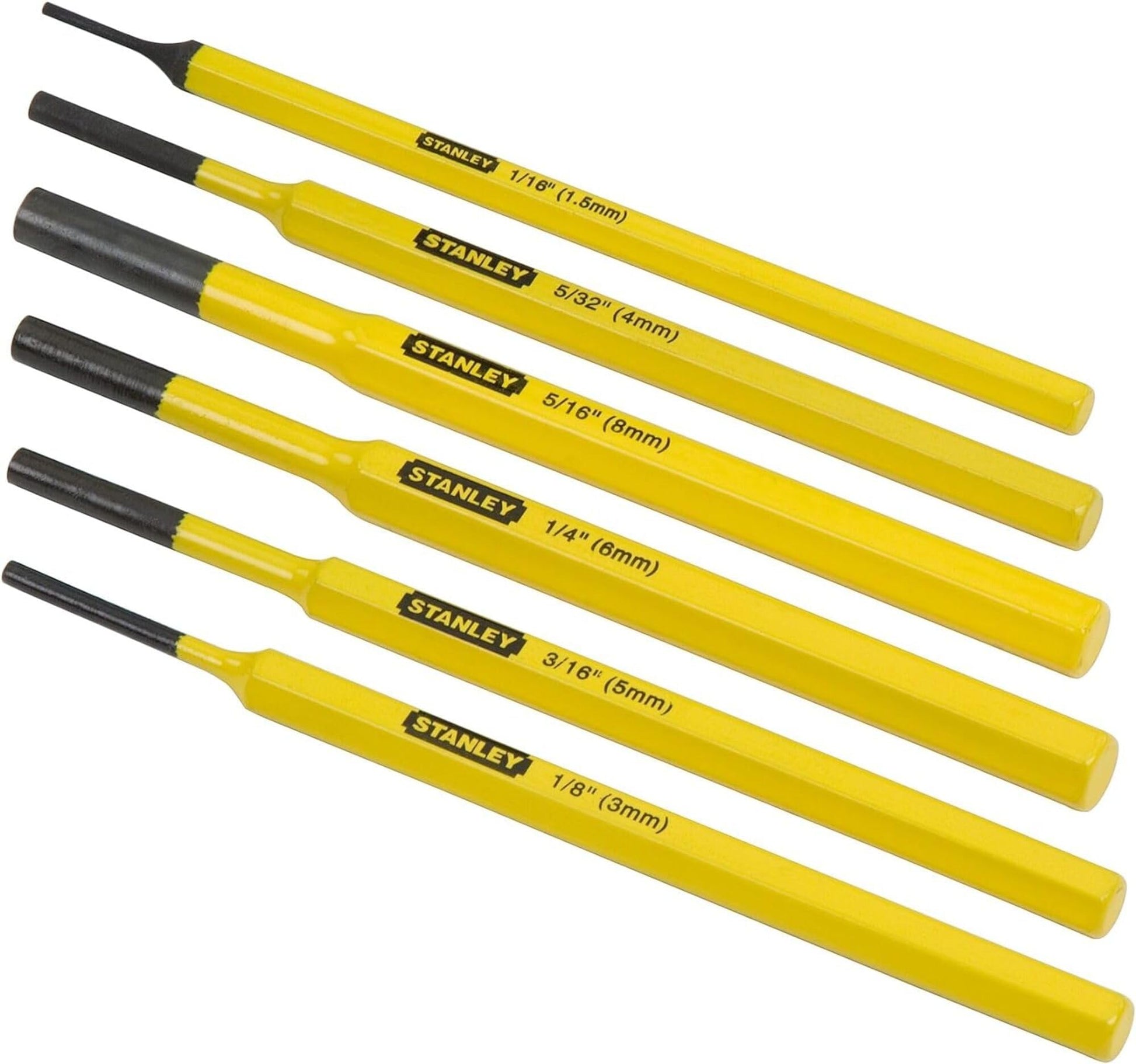 Stanley 4-18-226 - Juego de 6 botadores y punzones de 1,5 a 8 mm