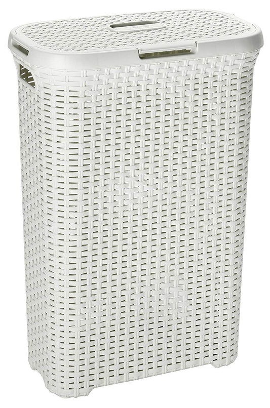 Keter 193010 - Cesto para ropa Natural Style 40 L con tapa y asas crema