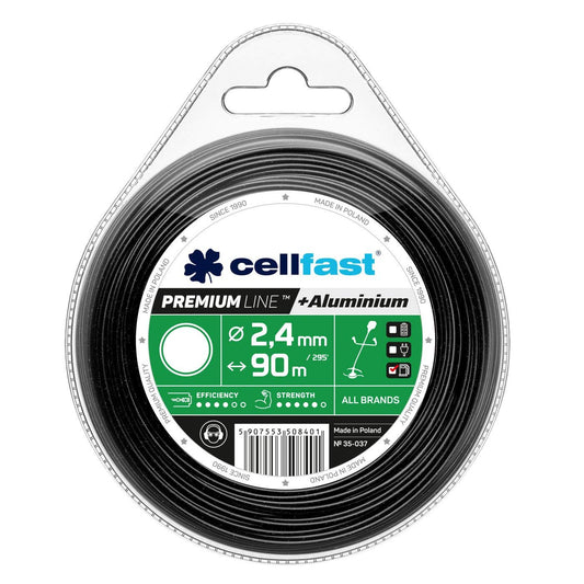Cellfast 35-037 - Hilo de corte para desbrozadora Premium 2,4 mm, 90 m, redondo