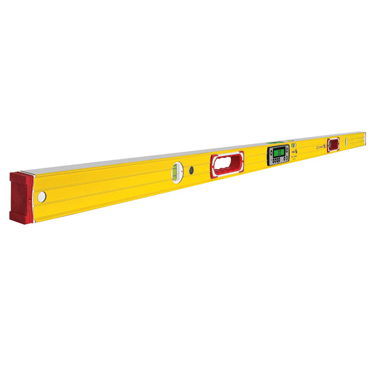 Stabila 198244 -  Nivel de burbuja electrónico TECH 196 DL, IP 67, 183 cm, con bolsa para niveles de burbuja