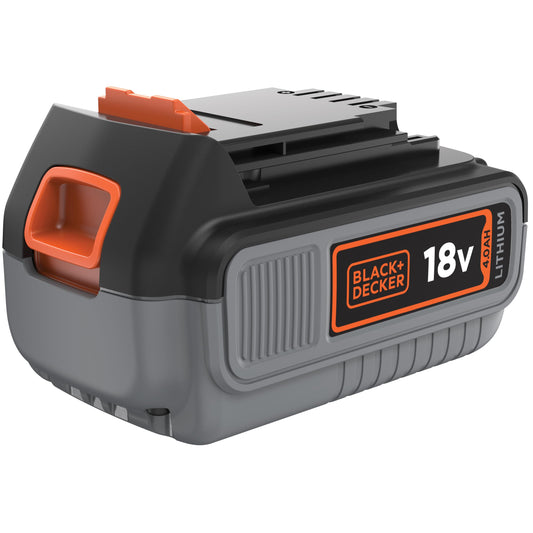 BLACK+DECKER Batería de Carril 18V, batería de Litio 4.0Ah, Compatible con Todas Las Herramientas BLACK+DECKER 18V, sin Efecto Memoria, Baja autodescarga, práctica, compacta y versátil, BL4018-XJ