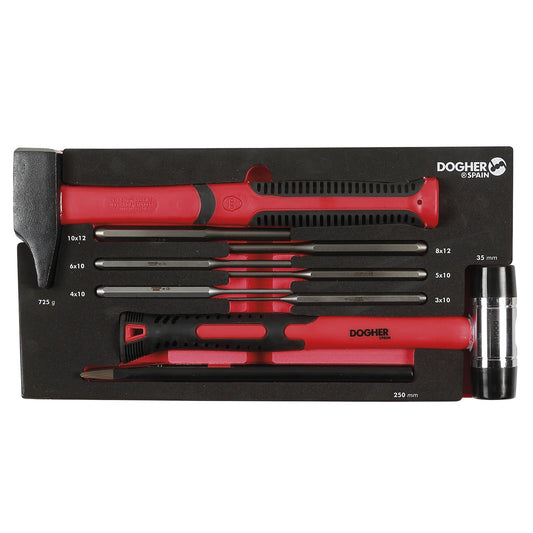 Dogher 729-080 - Bandeja Combinable Percusión 9 Piezas Martillo Rivoir 1/3