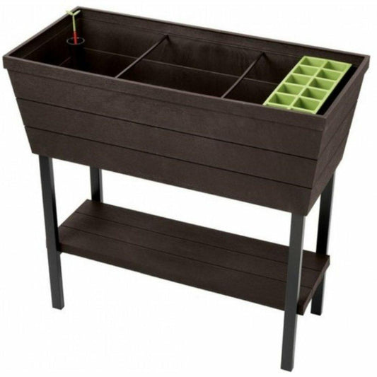 Keter - Mini huerto en casa Urban Bloomer con base para cultivo, Color marrón