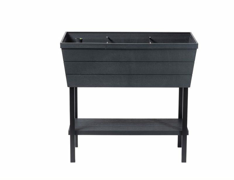 KETER Urban Bloomer - Bancal Alto para balcón con Sistema de riego, 82 x 38 x 78 cm, 48 L, Antracita
