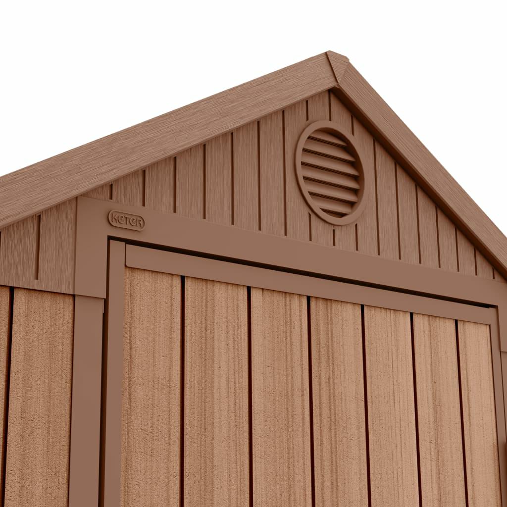 Keter 245957 - Caseta de jardín Exterior Darwin, Color marrón