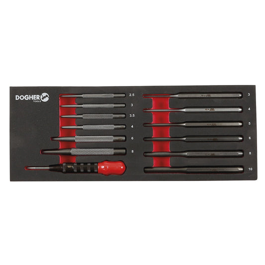 Dogher 7446-080 - Bandeja Combinable 1/4 - Botadores - Granetes 13 Piezas