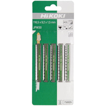 Hikoki 750029 - 5 hojas de sierra de calar madera HCS JPW30/T234X