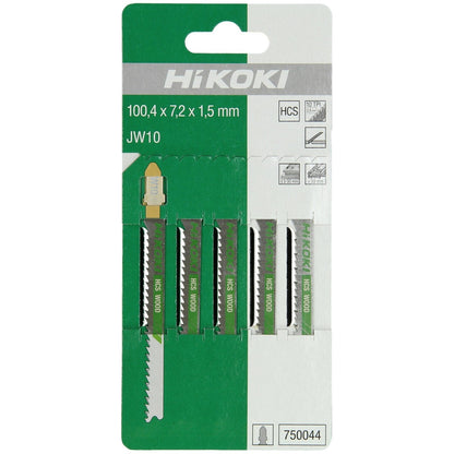 Hikoki 750044 - 5 hojas de sierra de calar madera HCS JW10/T101B