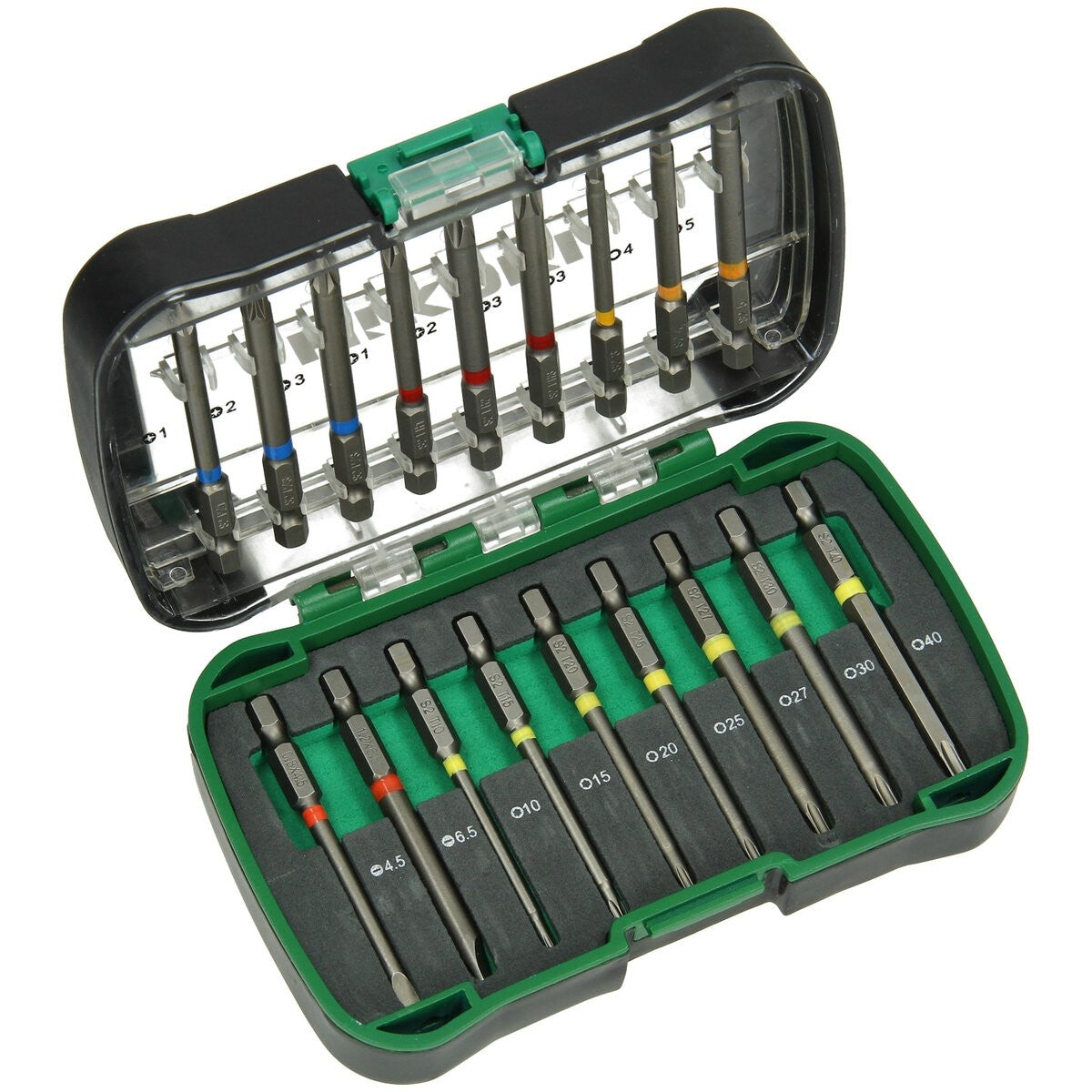 Hikoki 750361 - Caja de puntas 1/4", 18 piezas, 75mm
