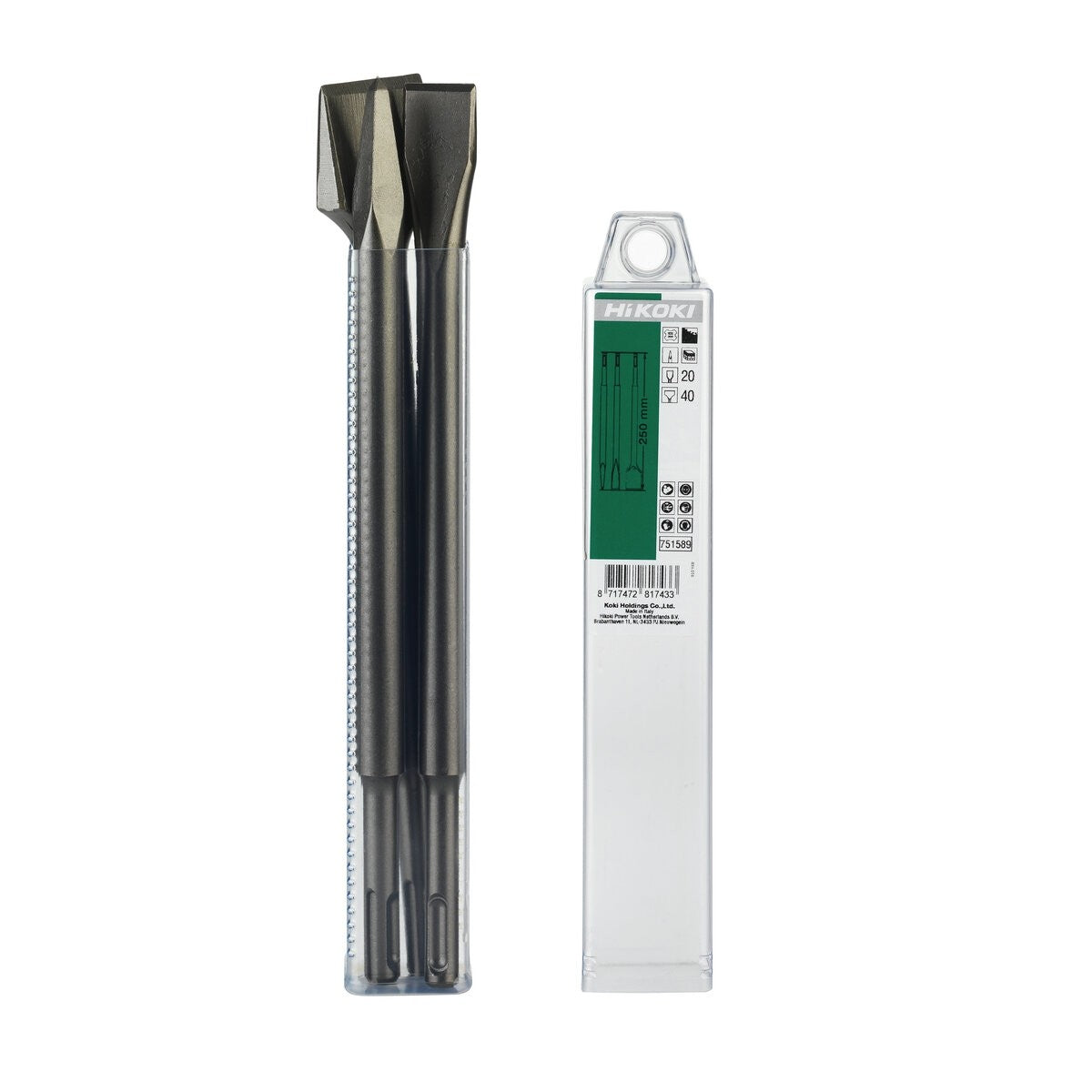 Hikoki 751589 - Juego de cinceles SDS-Plus 250 mm (3 piezas)