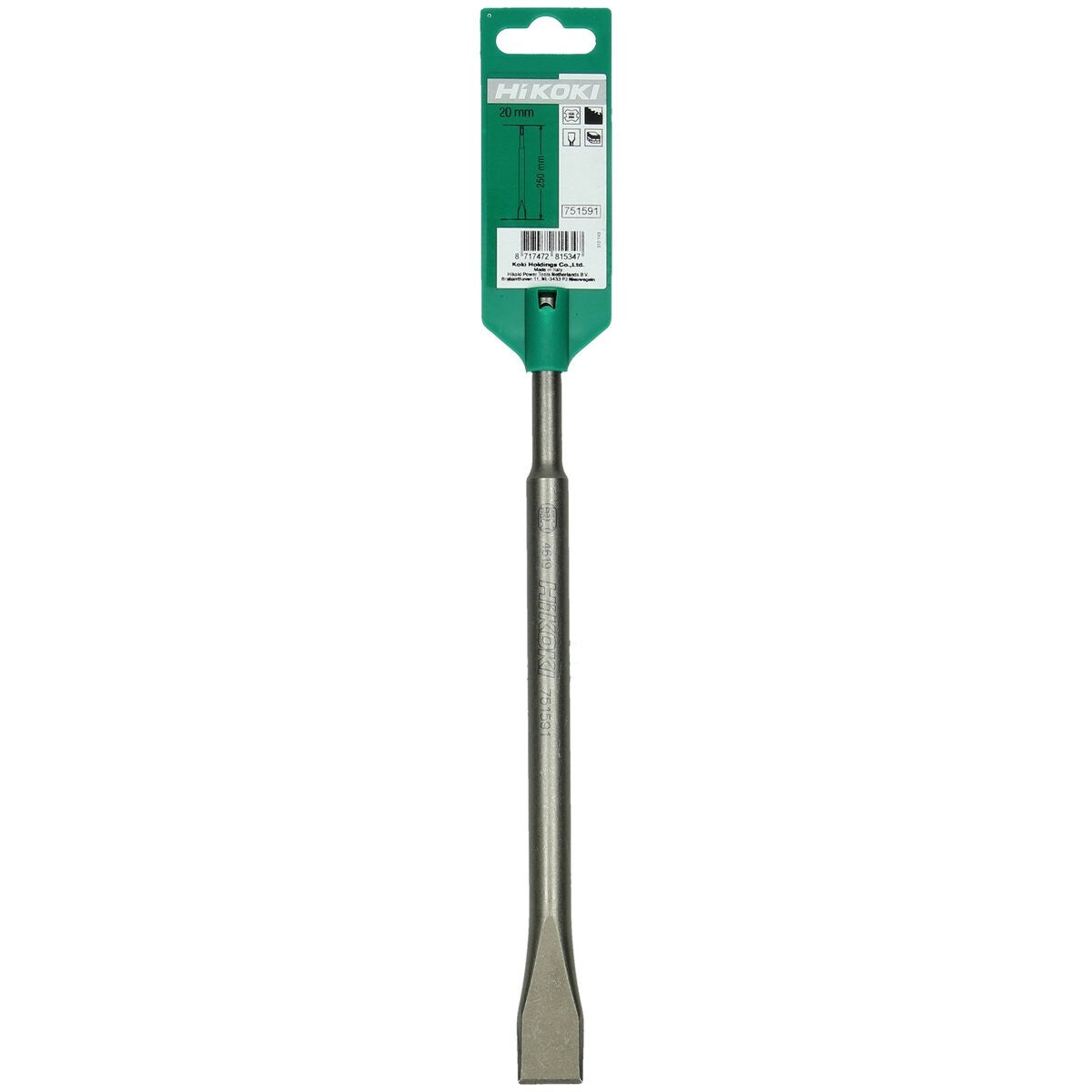 Hikoki 751591 - Cincel plano SDS-Plus 20 x 250 mm