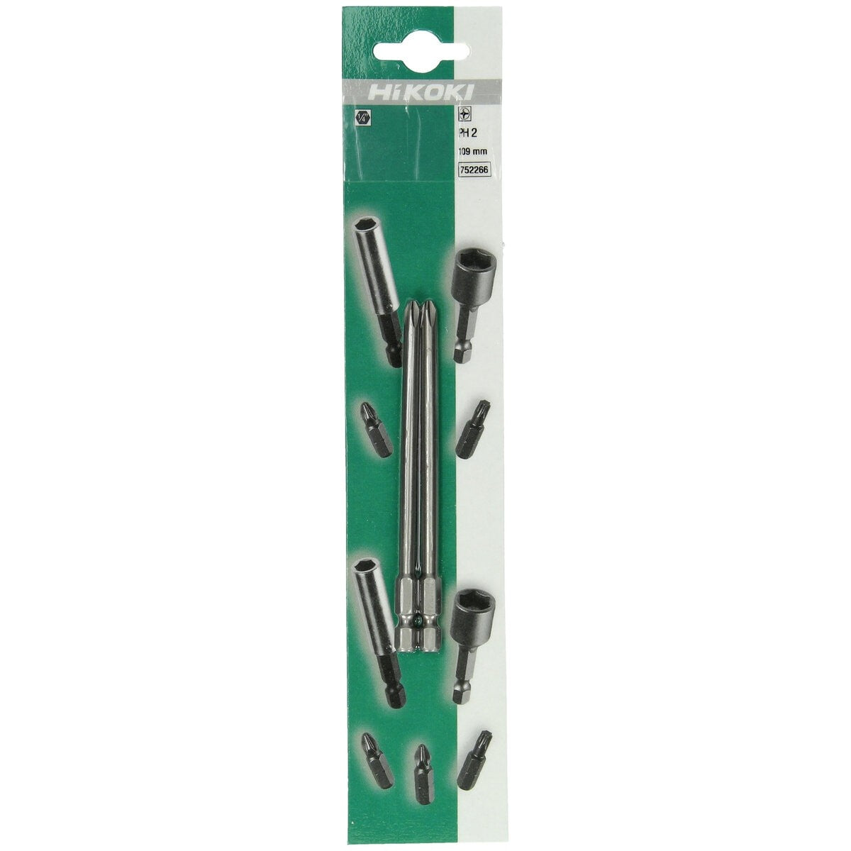 Hikoki 752266 - 2 puntas 1/4" Phillips PH2, 109mm