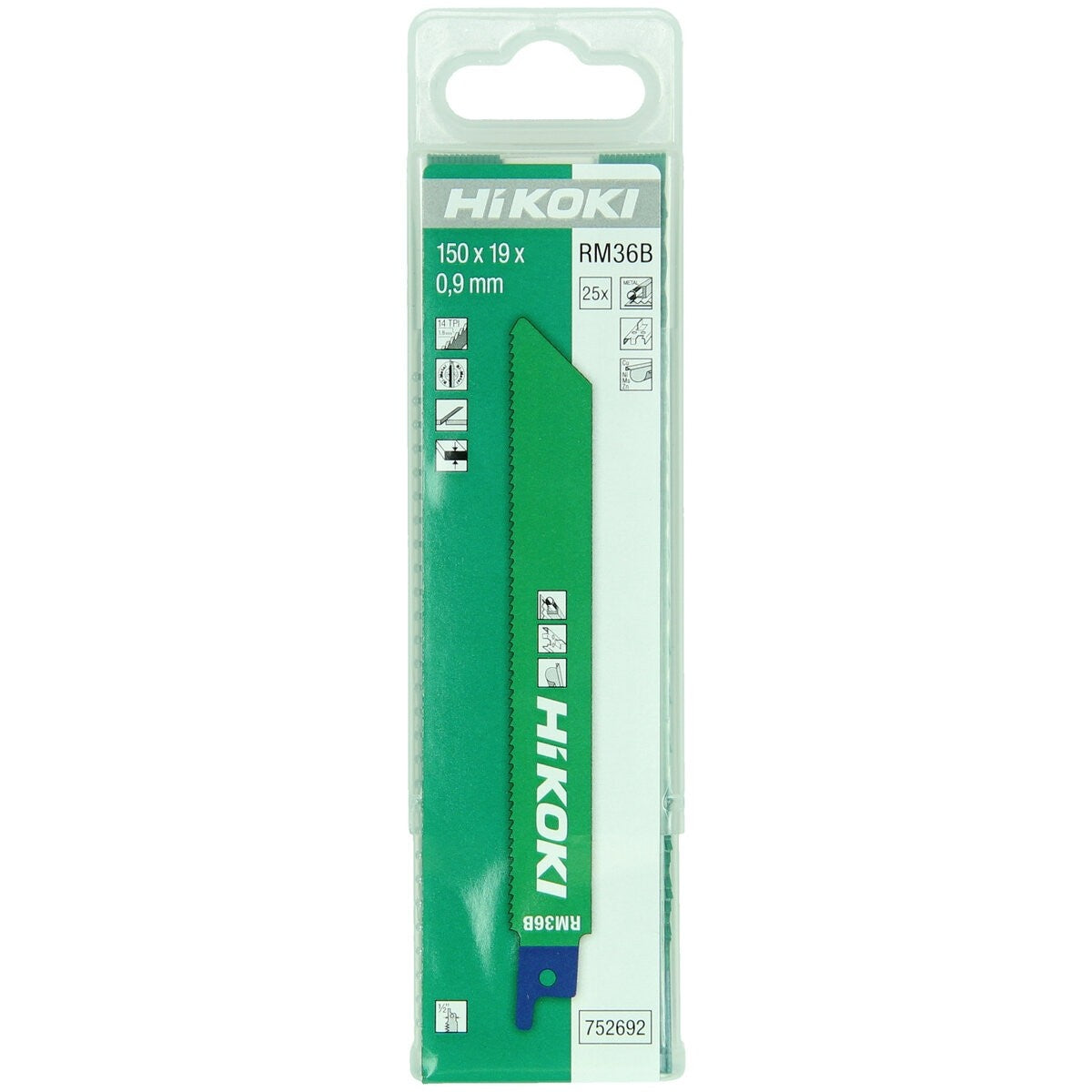 Hikoki 752692 - 25 hojas de sierra de sable para metal BIM RM36B/S922BF